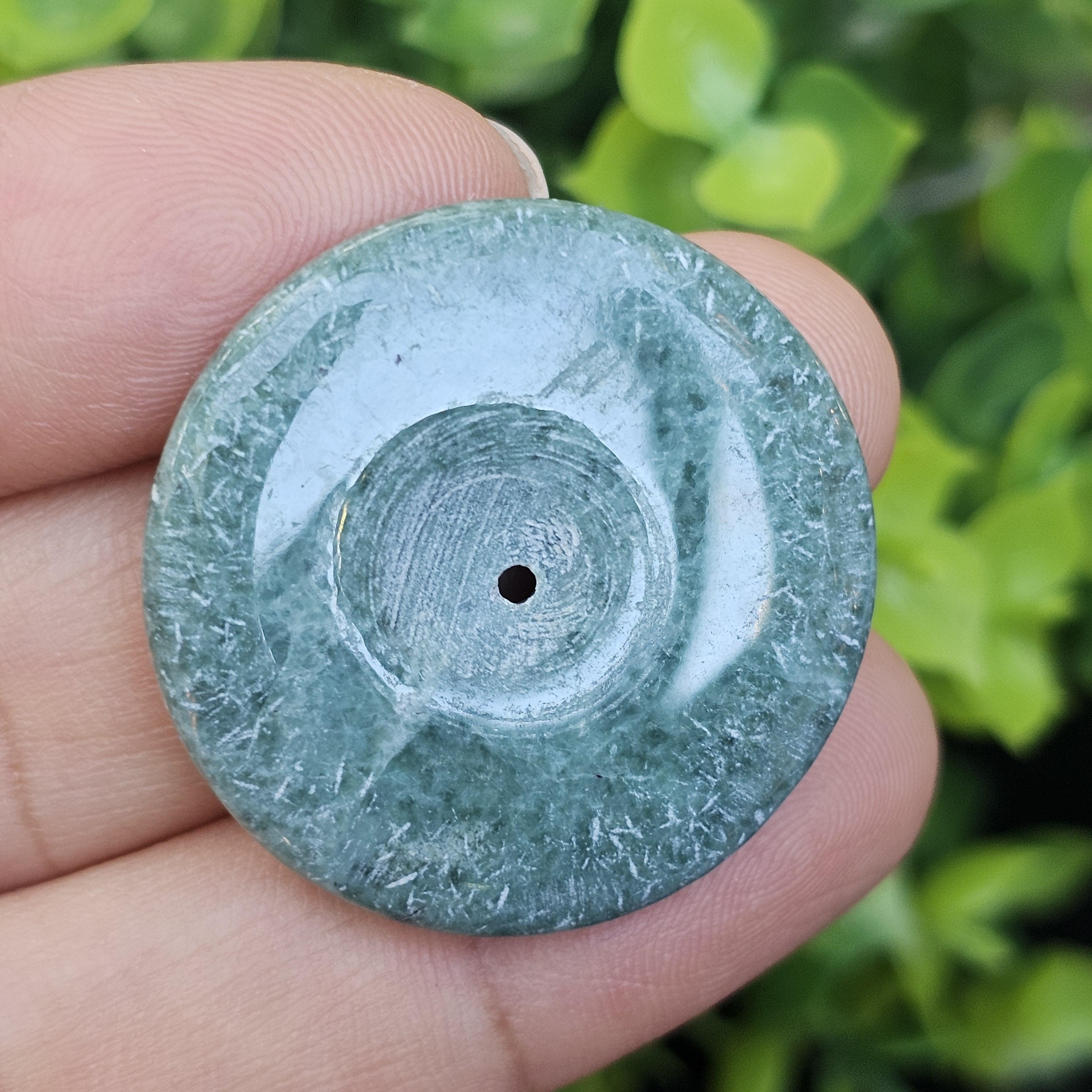 หยก พม่า แท้ Jade จี้โดนัทหยก (Bi-dise jadeite) พม่า (Myanmar) 49.35 กะรัต (Cts.)