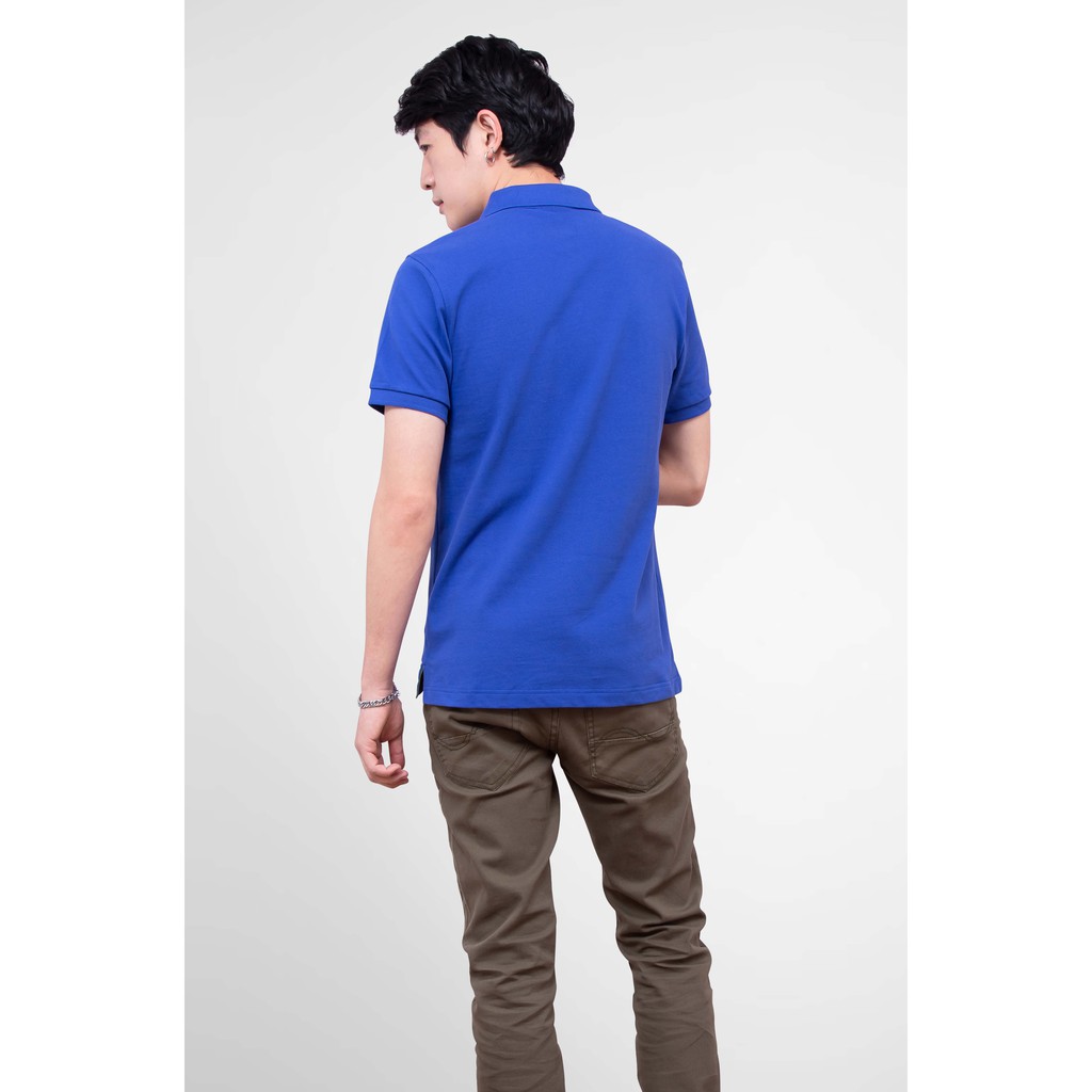 No Problem Noproblem ยอดขาย No.1 รับประกัน ไม่ย้วย ไม่ยืด ผ้านุ่ม เสื้อโปโล ชาย สีน้ำเงินซัฟไฟร์