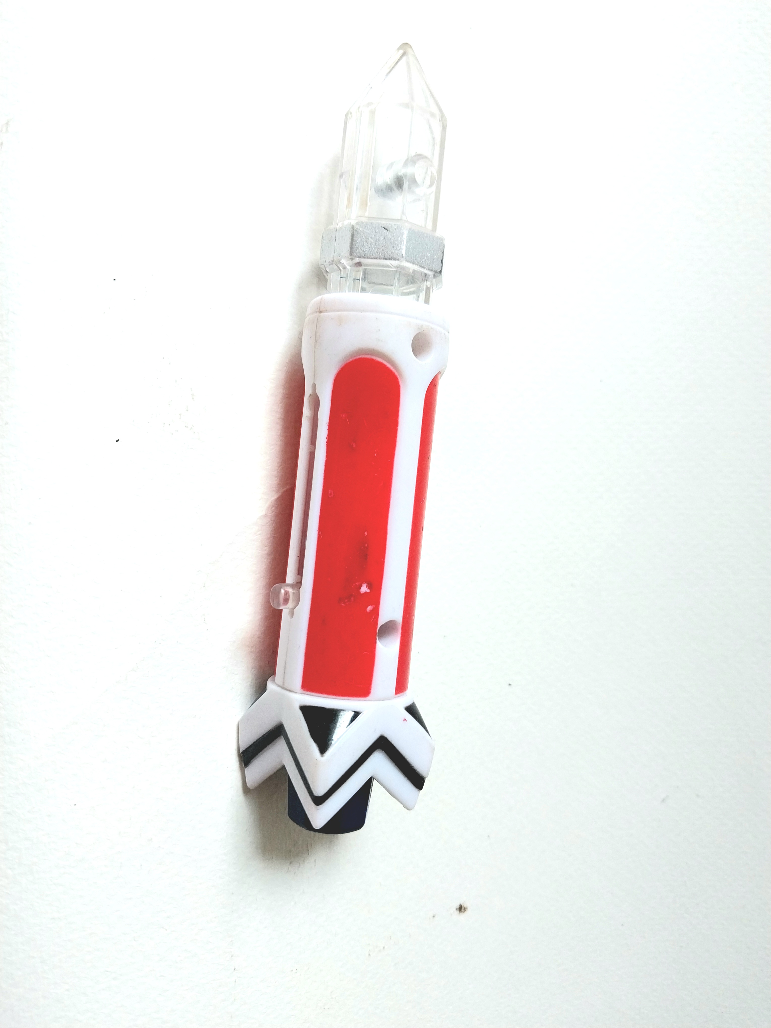 มีหลายภาพ,แคนดี้ทอย อุปกรณ์แปลงร่างอุลตร้าแมนเอทตี้ (อุลตร้าแมน80) ไบรท์สติ๊ก **ไม่มีระบบไฟ,ไม่มีแสง ไม่มีเสียง กดปุ่มเลื่อนแท่งใสให้ยืดออกมาได้ตามภาพ-มีรอยบ้าง