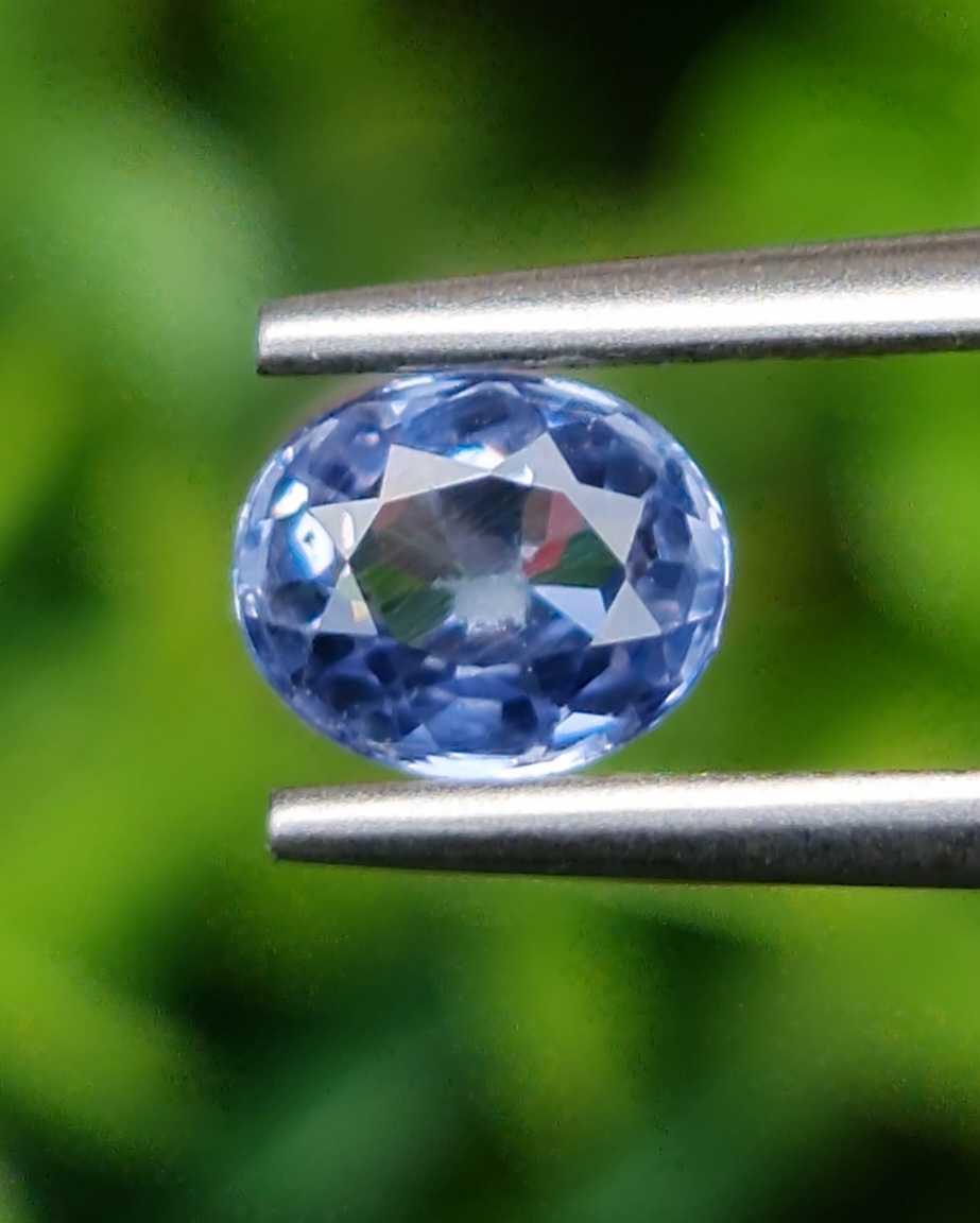 พลอย ไพลิน blue sapphire 1.00 กะรัต (Cts.) พลอยแท้ อัญมณีมงคลประจําวันเกิด เครื่องประดับพลอย