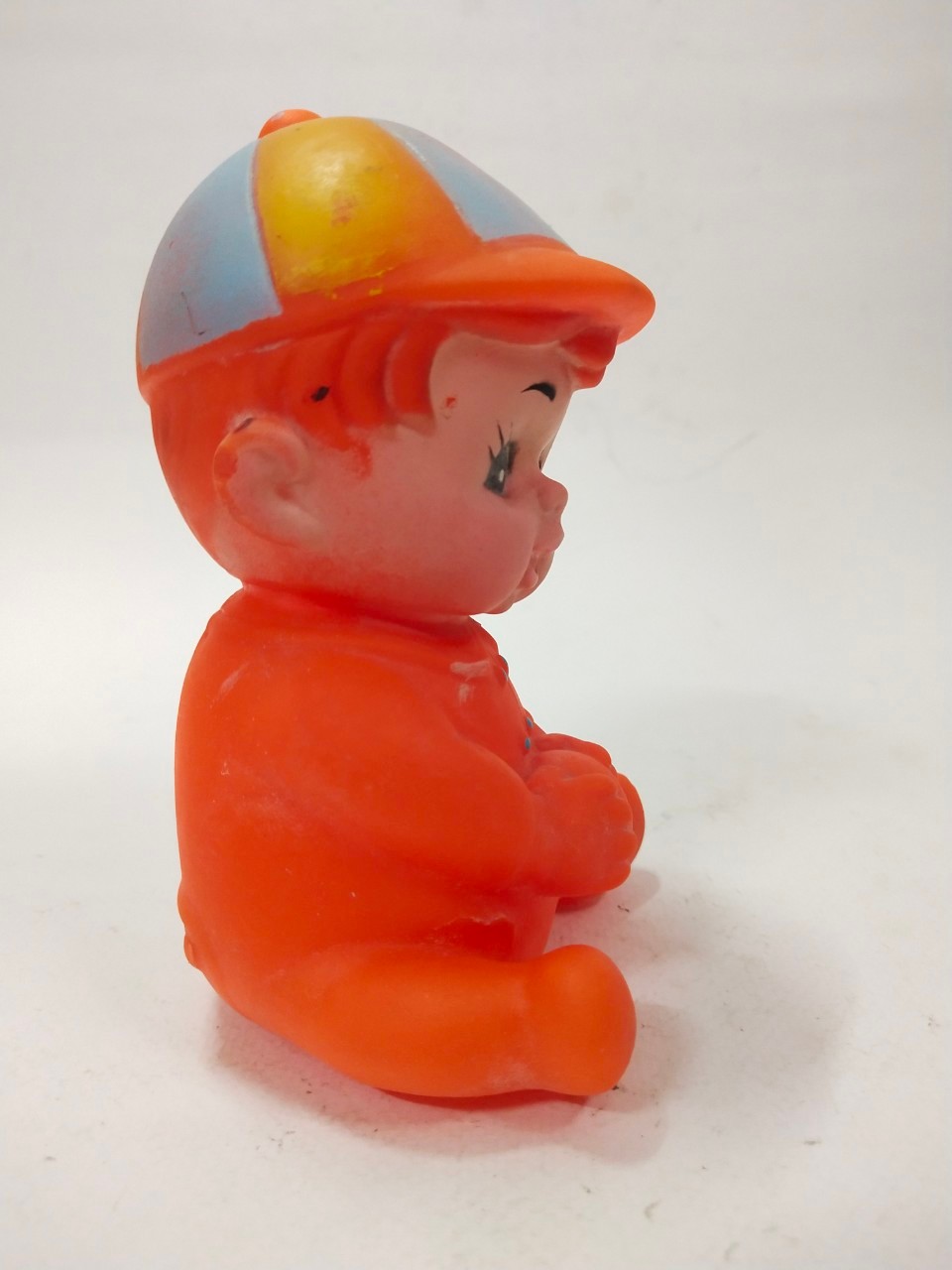 ตุ๊กตายางบีบ รุ่นเก่า รุ่นVintage baby doll ท่านั่ง งานเก่าหายากไม่พบบ่อย รุ่นฮ่องกง มือสองสภาพดีเก่าเก็บตามเวลา