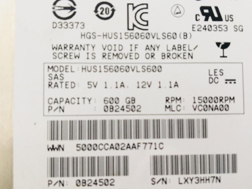 Hadrdisk HITACHI SAS 600 GB