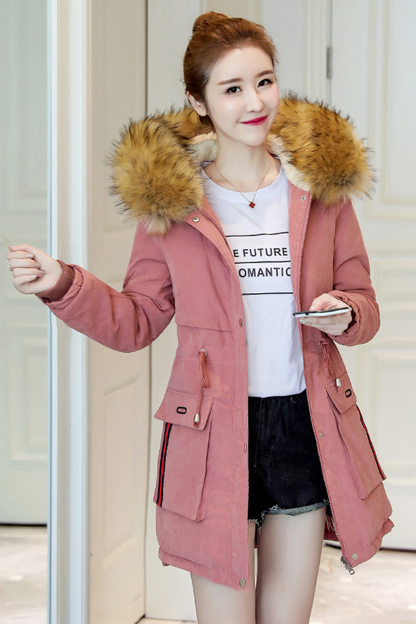 PREMIUM เสื้อโค้ทกันหนาวบุขนใส่ติดลบลุยหิมะได้ ฮูดแต่งเฟอร์ใหญ่ (12245X)