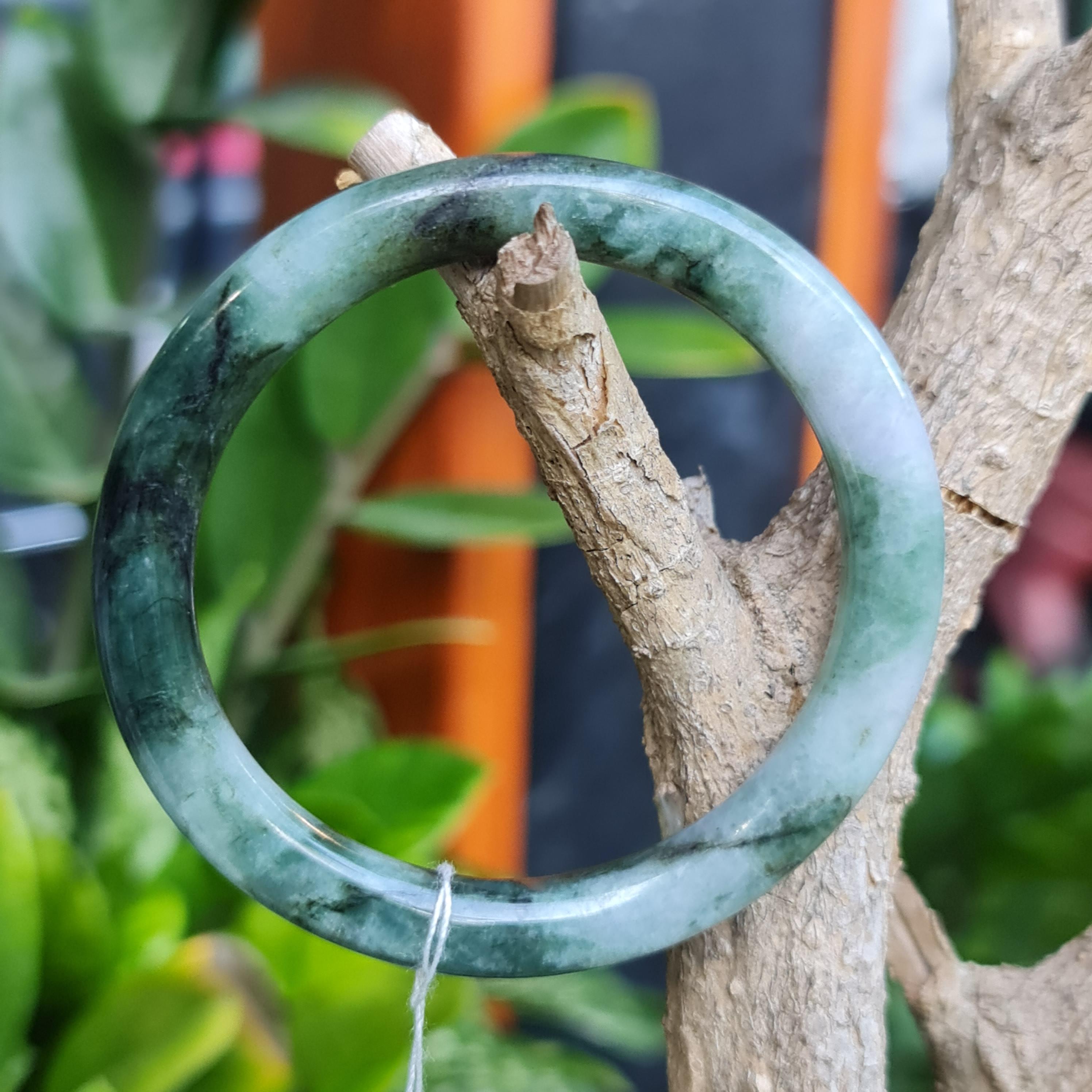 JB6711145 หยก พม่า แท้ Jade กำไลหยก 51.1 มม. (Jadeite bracelet) พม่า (Myanmar)