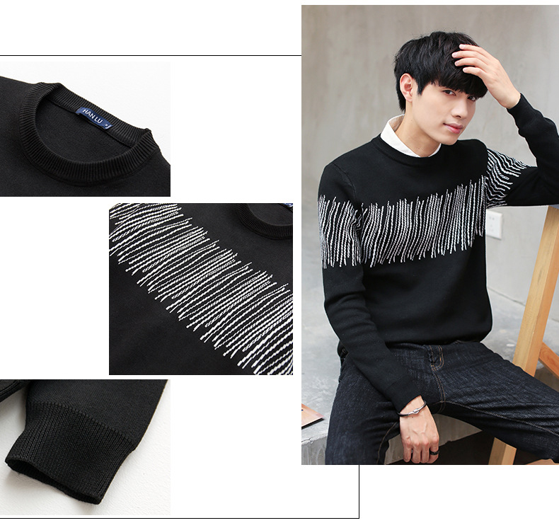 เสื้อสเวตเตอร์ไหมพรมนิตติ้งกันหนาว แฟชั่นผู้ชาย (10140MM)