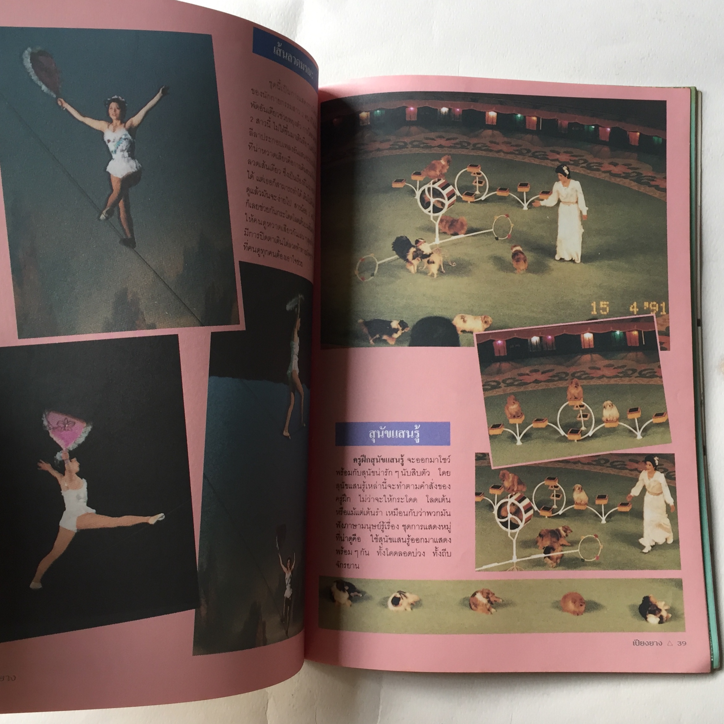 สูจิบัตร ** มีตำหนิบ้างตามภาพ กายกรรมเปียงยาง แสดง ณ สนามกีฬาในร่ม หัวหมาก กทม 1 - 30 พฤศจิกายน 2534