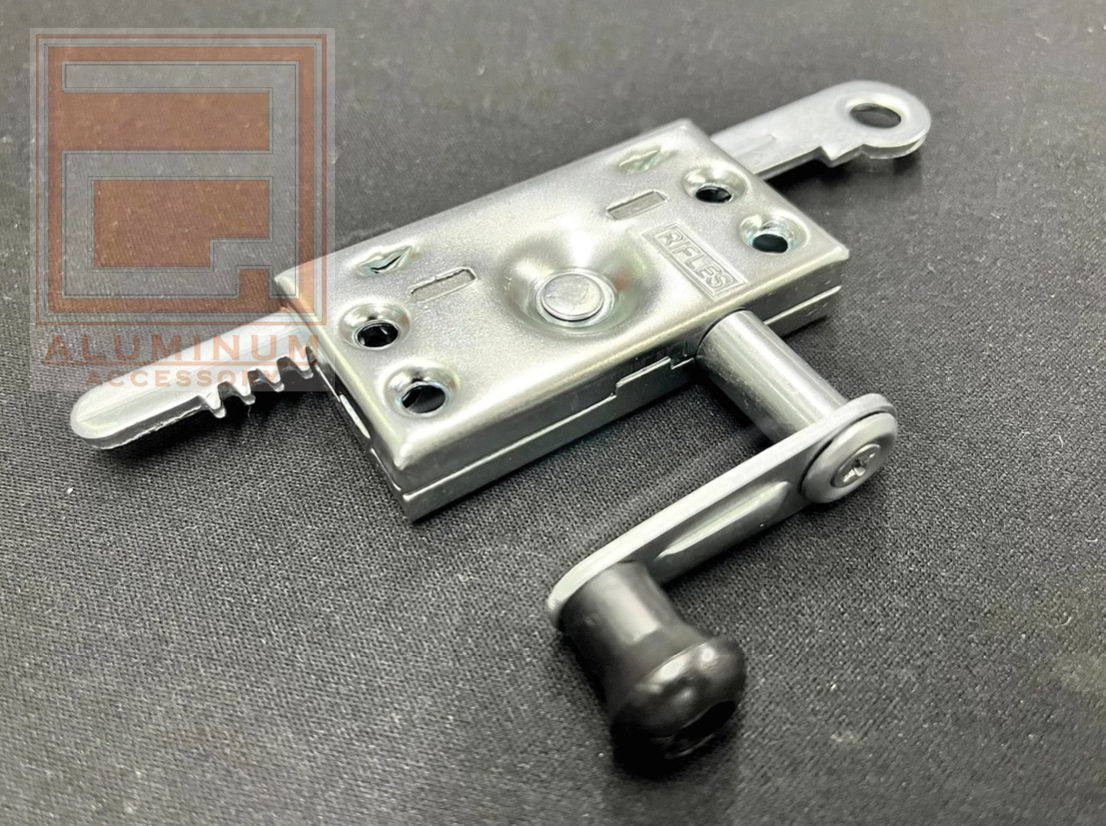 มือหมุนบานเกล็ด ไรเฟิล(กล่องแดง) เงิน