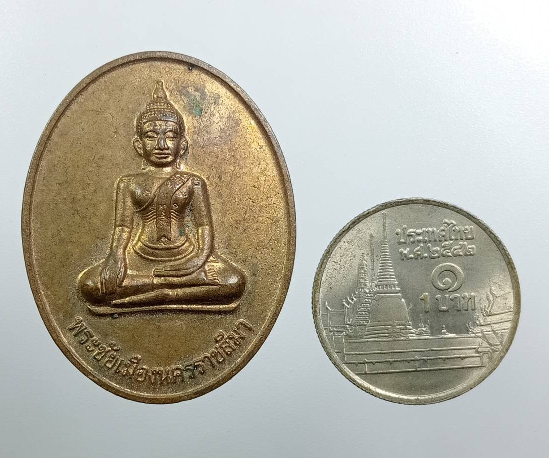 A8076 เหรียญพระชัยเมืองนครราชสีมา วัดป่าสาลวัน จ.นครราชสีมา ปี2559