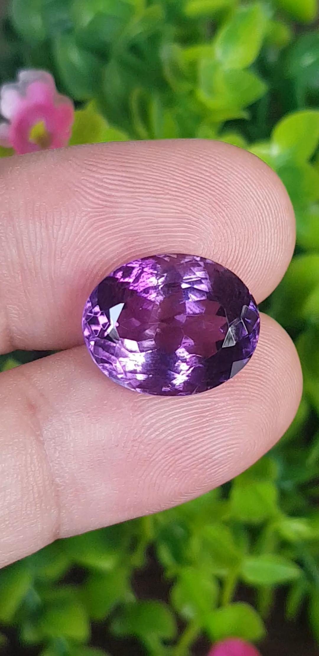 พลอย อเมทิส Amethyst 11.36 กะรัต (Cts.) พลอยแท้ อัญมณีมงคลประจําวันเกิด เครื่องประดับพลอย