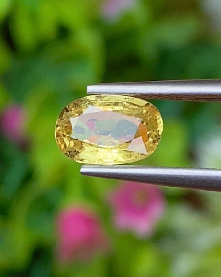 พลอย คริโซเบริล (Chrysoberyl) 1.33 กะรัต (Cts.) พลอยแท้ อัญมณีมงคลประจําวันเกิด เครื่องประดับพลอย