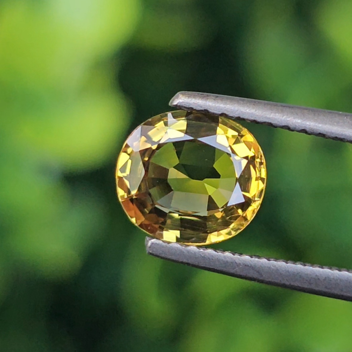 พลอย บุษราคัม Yellow Sapphire 1.18 กะรัต (Cts.) ดิบ (Unheated) พร้อมใบเซอร์ พลอยแท้ อัญมณีมงคลประจําวันเกิด เครื่องประดับพลอย
