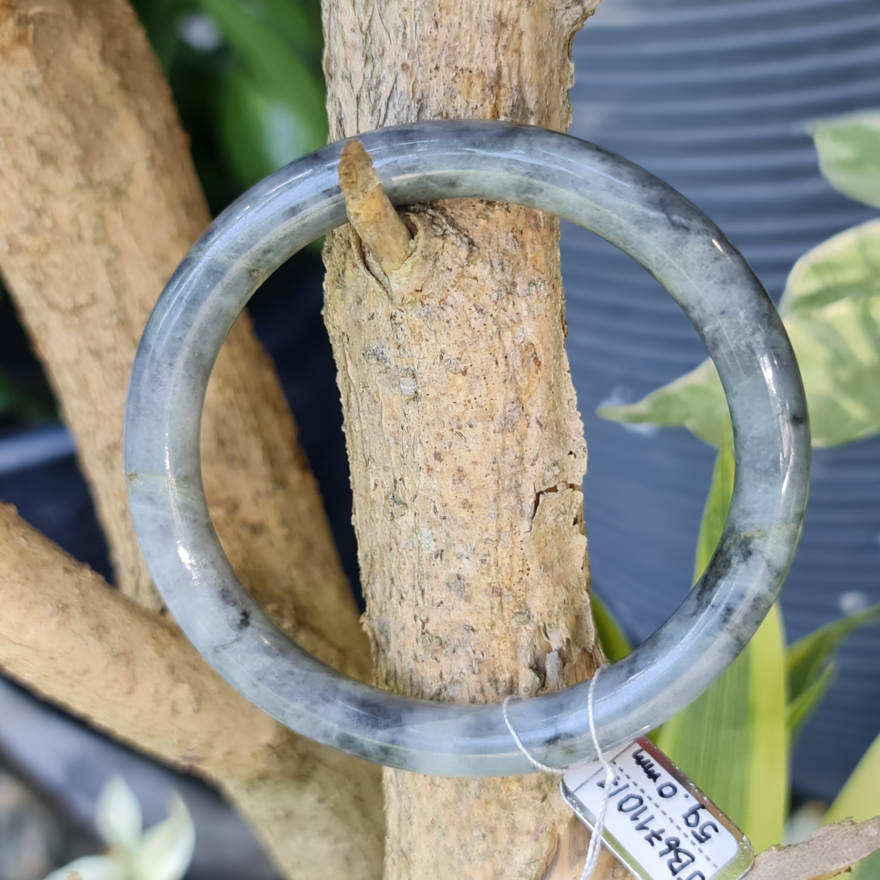 JB6711017 หยก พม่า แท้ Jade กำไลหยก 58.0 มม. (Jadeite bracelet) พม่า (Myanmar)