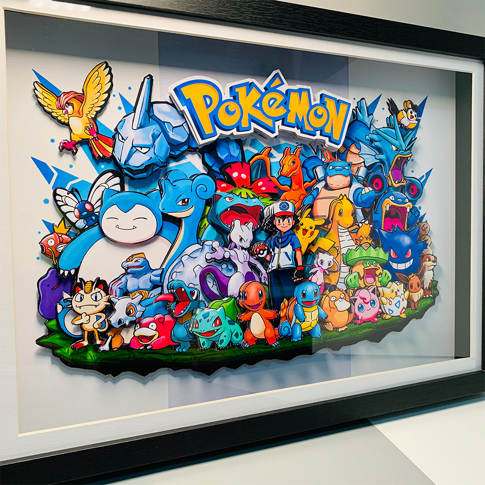 (PRE-ORDER) กรอบรูปพร้อมภาพ 3D เลเยอร์ POKEMON