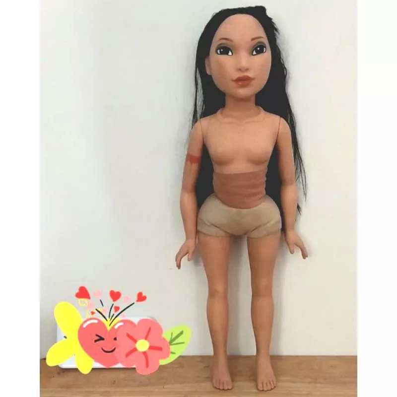 **ผมด้านหน้ามีรอยตัดตามภาพ ,ตุ๊กตาโพคาฮอนตัส Pocahontas ตัวใหญ่