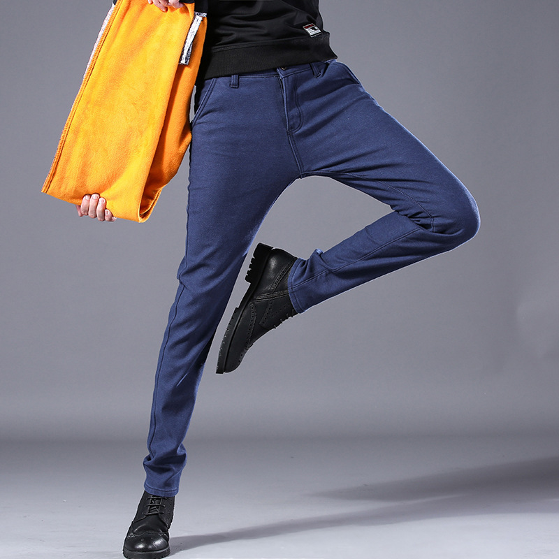 กางเกงชิโน ซับขนนุ่มกันหนาว ทรงกระบอกเล็ก (10224MM)