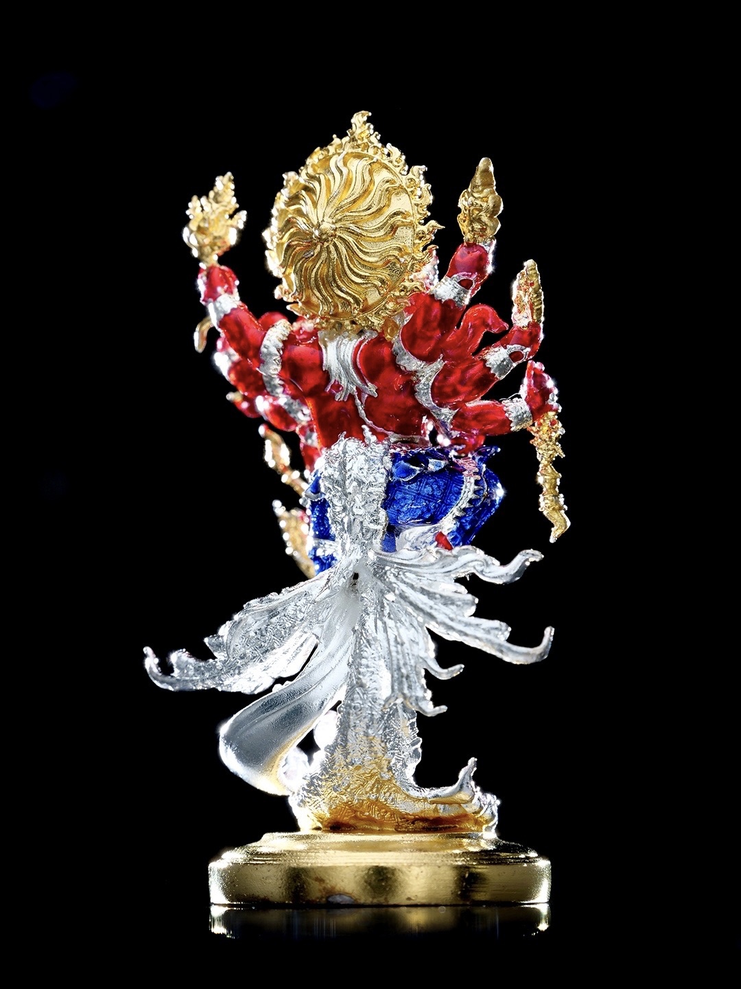 พระพิฆเนศสุริยะเทพ สุริยาบินายัค Surya Binayak รายการพิเศษศูนย์จอง เนื้อบรอนซ์ชุบเงินลงยา