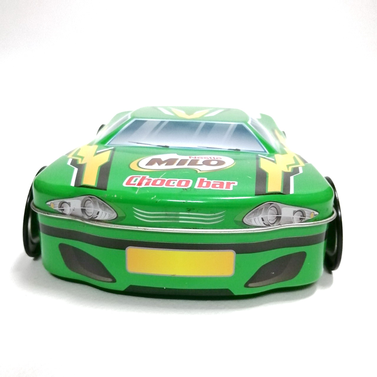 กล่องสังกะสีรูปรถของไมโล พรีเมียมแถมจากไมโลขนาดราว7นิ้ว เปิดได้ ล้อหมุนได้ สภาพดีมีรอยบ้าง