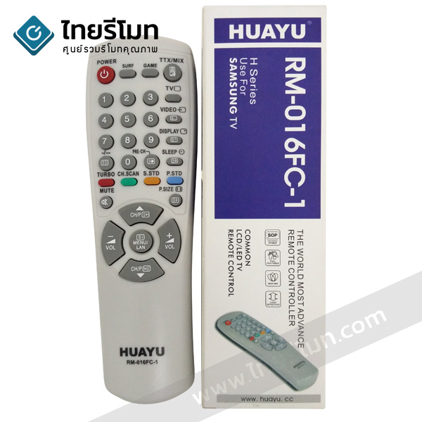รีโมทรวมทีวี Samsung ใช้สำหรับจอแก้ว จอสลิม รุ่นเก่าทุกรุ่น รุ่น016FC *กดดูรายละเอียดก่อนสั่งซื้อ*