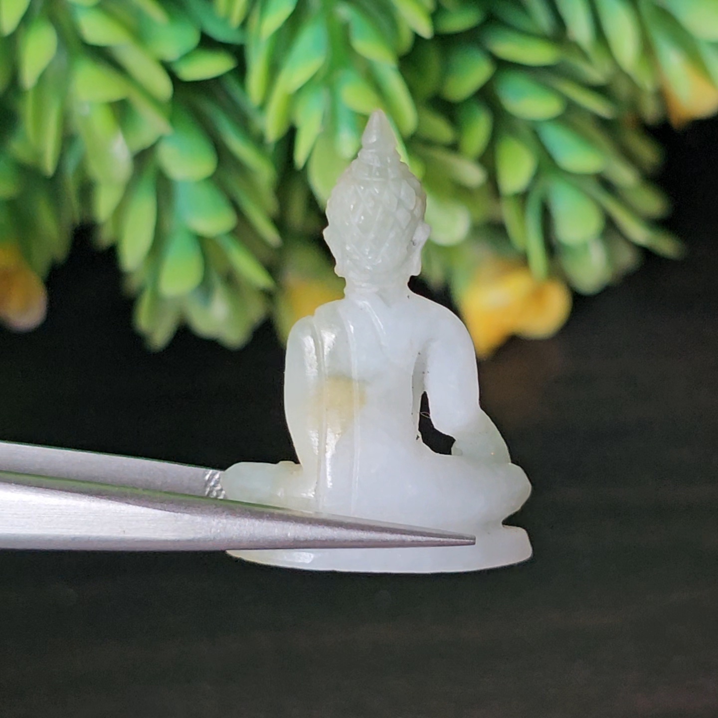 หยก แกะสลัก รูป พระ (Burmese jadeite) 19.38 กะรัต (cts.) หยก พม่า แท้