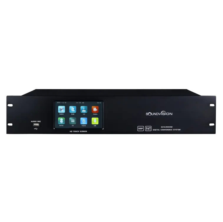 Soundvision DCS-2000M Digital Central Controller Unit with Recorder เครื่องควบคุมชุดประชุมระบบดิจิตอลไร้สาย