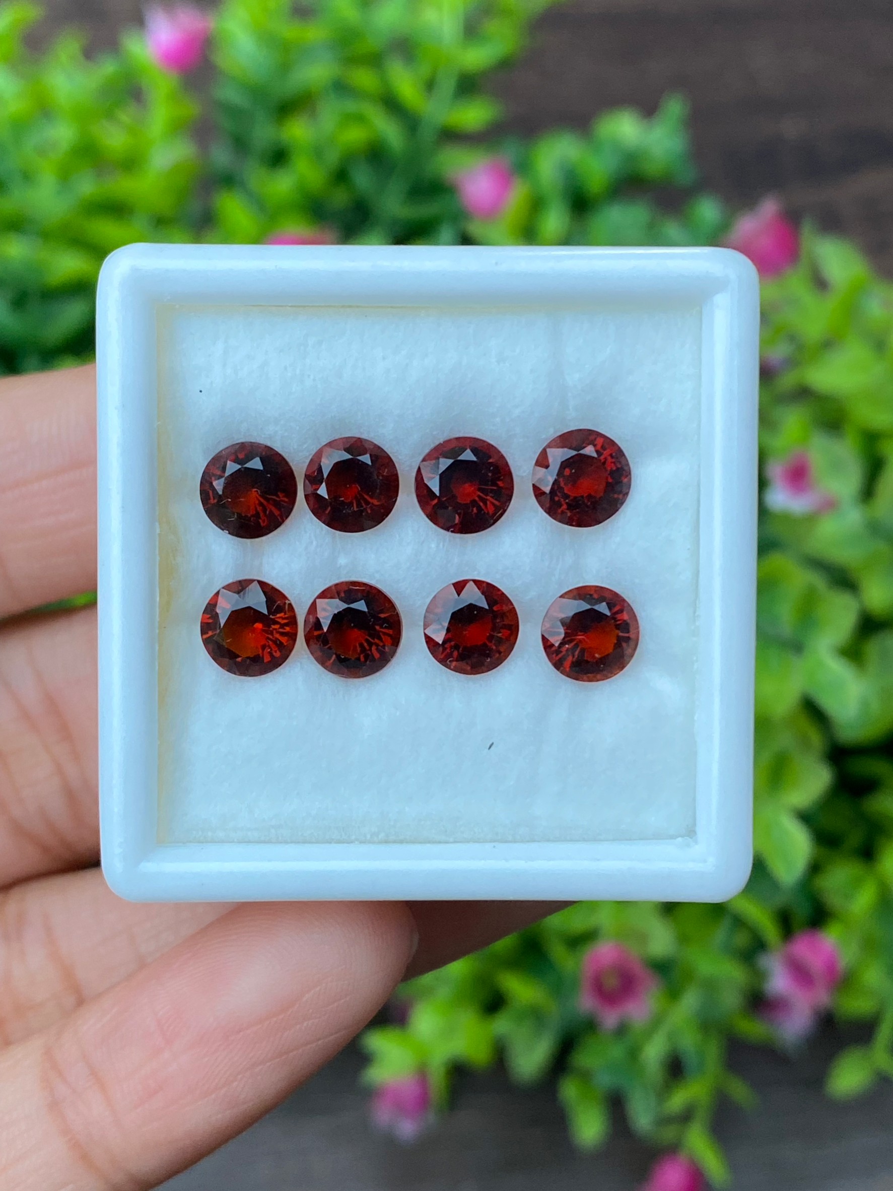 พลอย ซิทริน Citrine 6.01 กะรัต(Cts.) 8 เม็ด Pcs. พลอยแท้ อัญมณีมงคลประจําวันเกิด เครื่องประดับพลอย