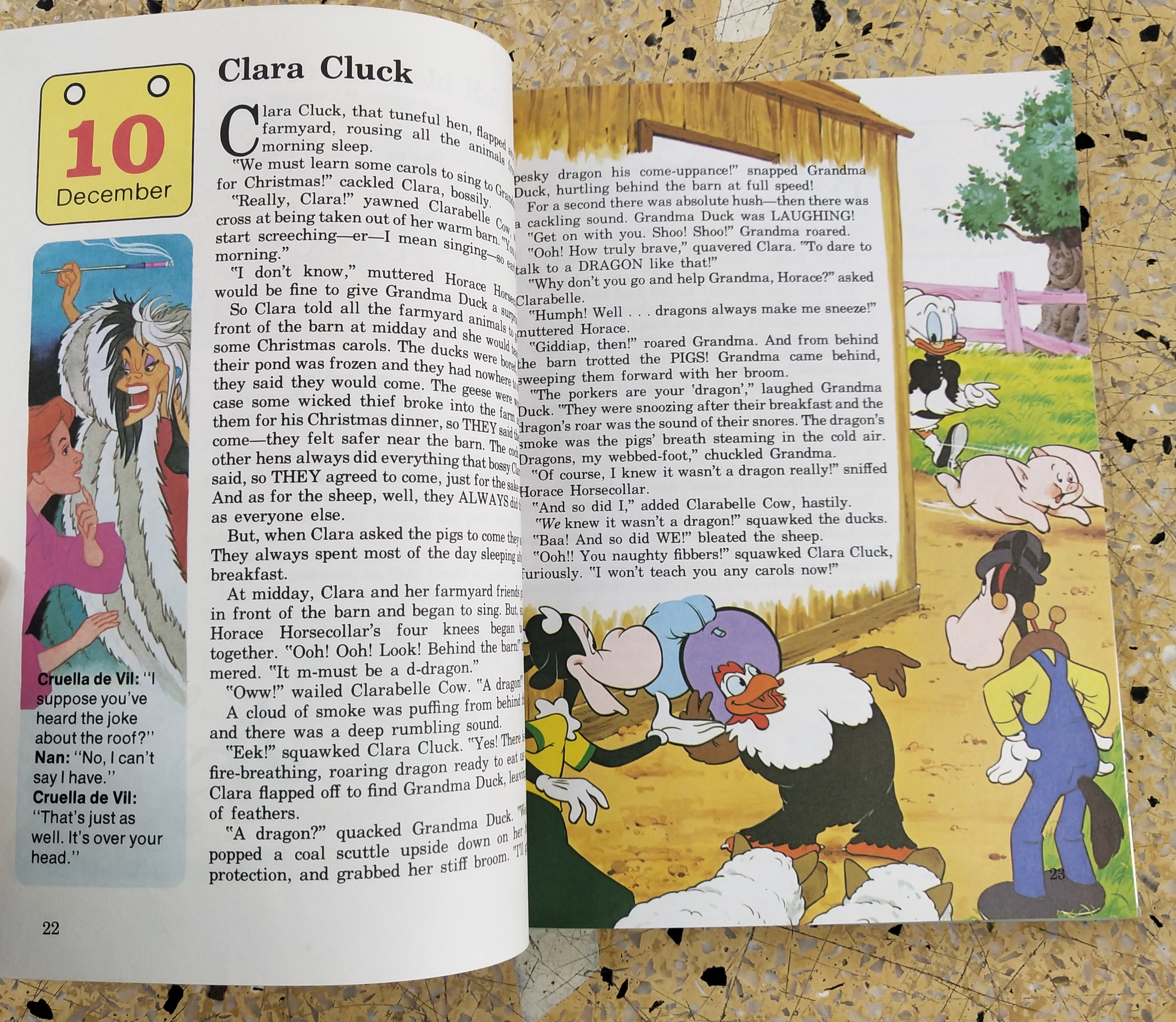 หนังสือภาพการ์ตูนดิสนีย์น่ารัก **หนังสิอเก่า มีตำหนิ โปรดตรวจสอบทุกภาพ ปกแข็ง ฉบับภาษาอังกฤษ เล่าเรื่องราวของทุกวันในฤดูหนาว ผ่านตัวการ์ตูนจากดิสนีย์ Story a Day for every day of the year ,Winter