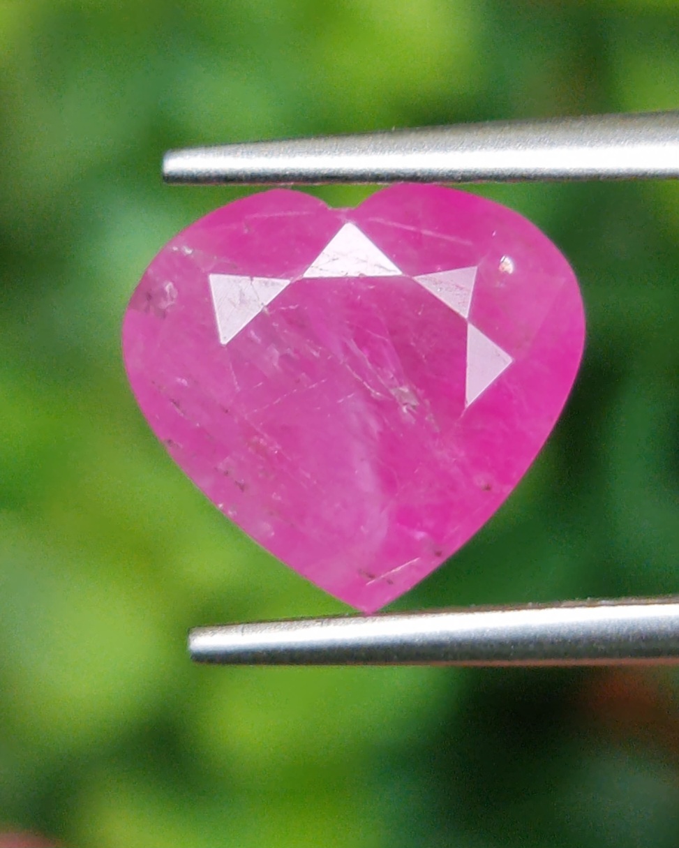 พลอย ทับทิม พม่า (Burmese Ruby Sapphire) 3.94 กะรัต พลอยแท้ อัญมณีมงคลประจําวันเกิด เครื่องประดับพลอย