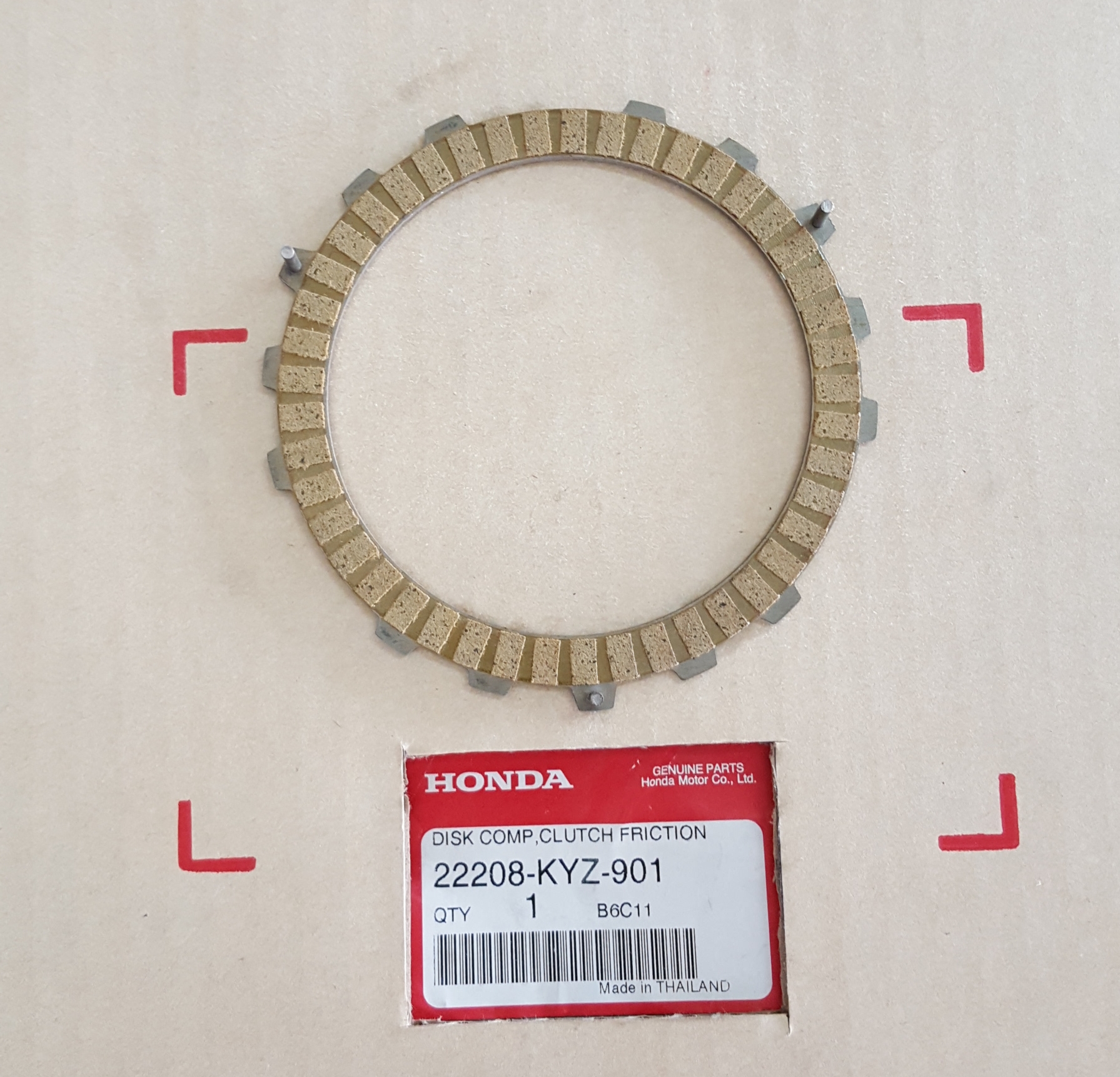 แผ่นคลัทช์(ตัวล่าง) เวฟ125ไอ(ปี2012-22)ปลาวาฬ-LED
