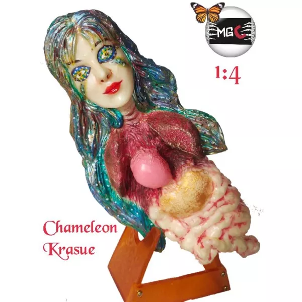 มีหลายภาพ,MGC Handmade model 1:4 โมเดลผีกระสือคาเมเลี่ยน หัวใจเรืองแสง Chameleon Krasue รุ่นใหญ่พิเศษ ตัวใหญ่ น้ำหนักเบา