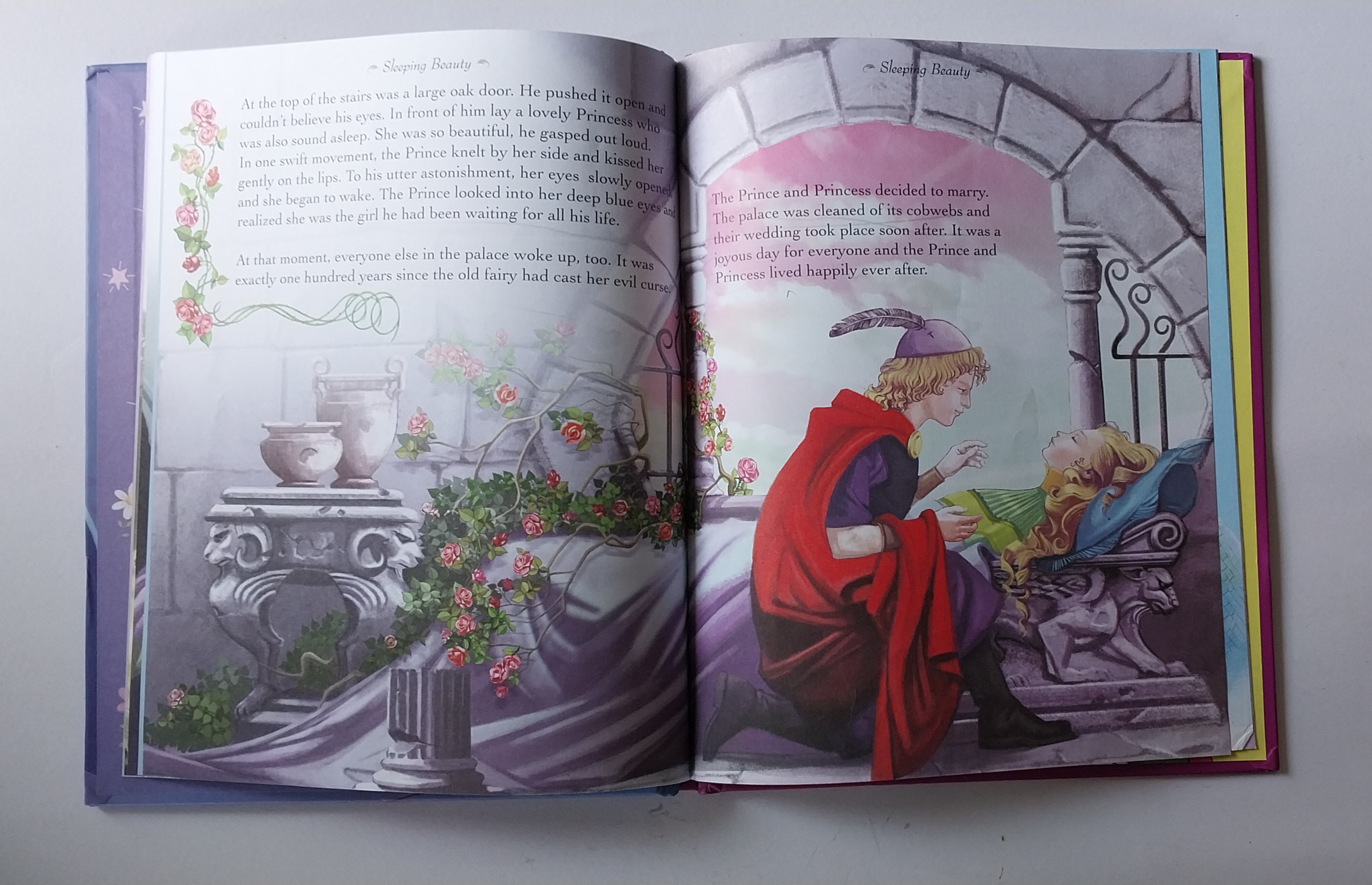 มีหลายภาพ, เจ้าหญิงนิทรา,หนังสือนิทานปกแข็งภาษาอังกฤษ ขนาด 21 ซม. ,3 in 1 Fairy Tale Treasures,Sleeping Beauty and other fairytales