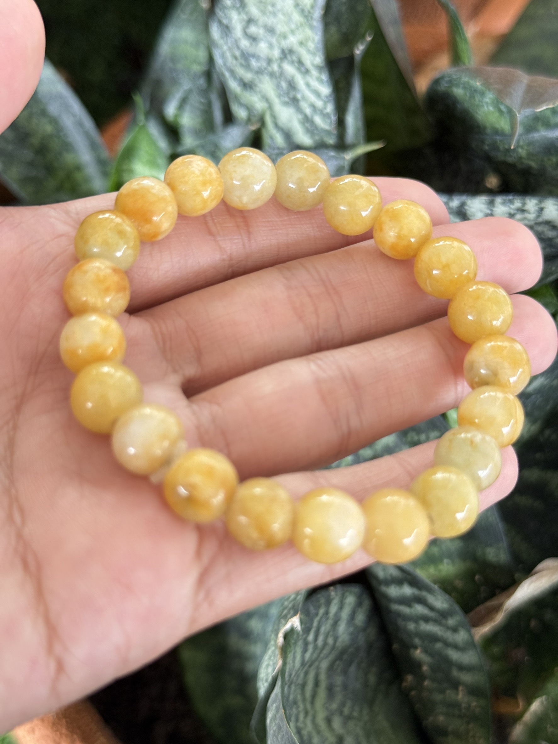 JB9007 หยก พม่า แท้ Jade กำไล ประคำหยก (Jadeite Beads Bracelet) พม่า (Myanmar)