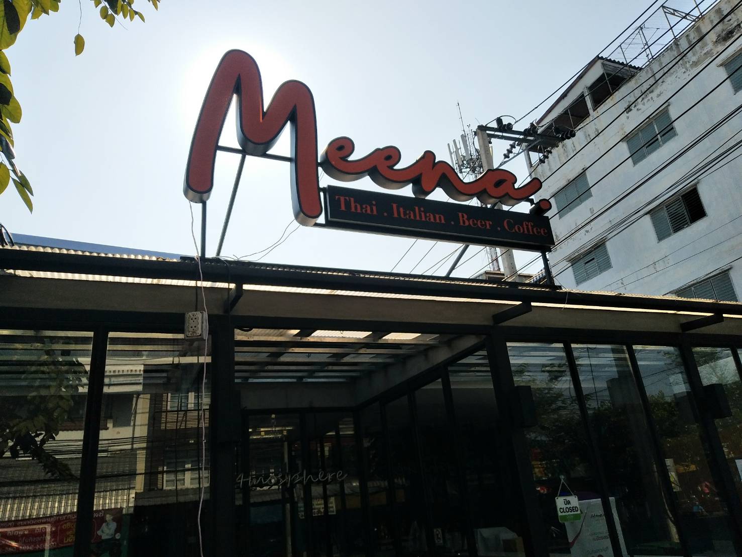 ป้ายอักษรไฟออกหน้า ยกขอบ ติดไฟแสงวอมไวท์ #Meenc