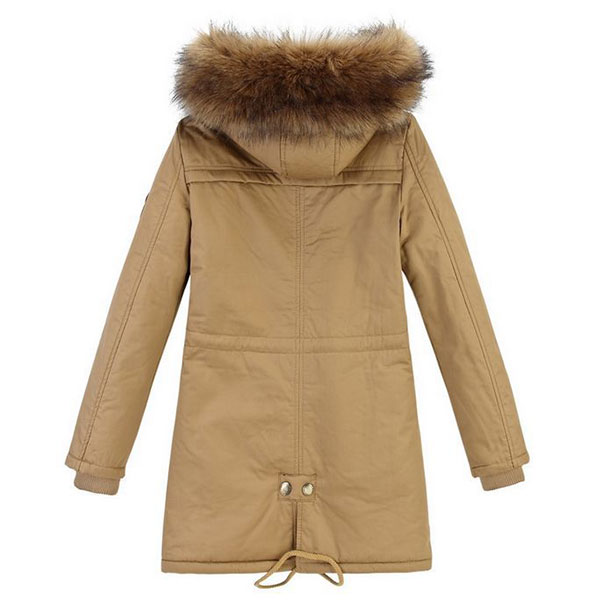 เสื้อโค้ทกันหนาวรุ่นหนาใส่ติดลบ ซับขนนุ่มเต็มตัว มีฮู้ดแต่งเฟอร์ถอดได้ (11719X)