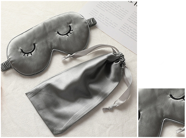 🚩พร้อมส่ง🚩ผ้าปิดตาซาตินหนานุ่มพร้อมถุงเก็บ ปักลายน่ารัก ผ้าละมุนผิวกันแสงมิด หลับสนิททั้งคืน - Sleeping eye cover (AC142-ปักลาย)