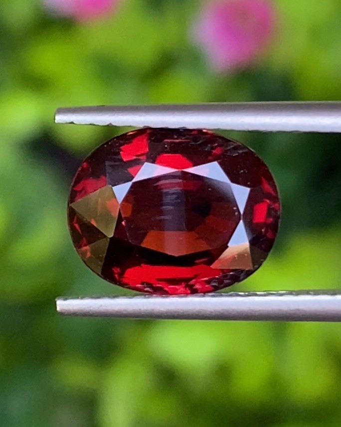 พลอย สเปสซาร์ไทต์ Spessartite Garnet 3.92 กะรัต (Cts.) ดิบ Unheated พลอยแท้ อัญมณีมงคลประจําวันเกิด เครื่องประดับพลอย