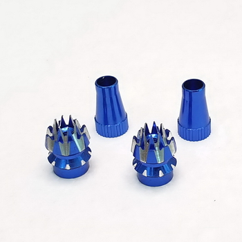 สติ๊กอลูแต่ง ใส่รีโมท แกน 3mm Futaba Flysky สีน้ำเงิน STFBL