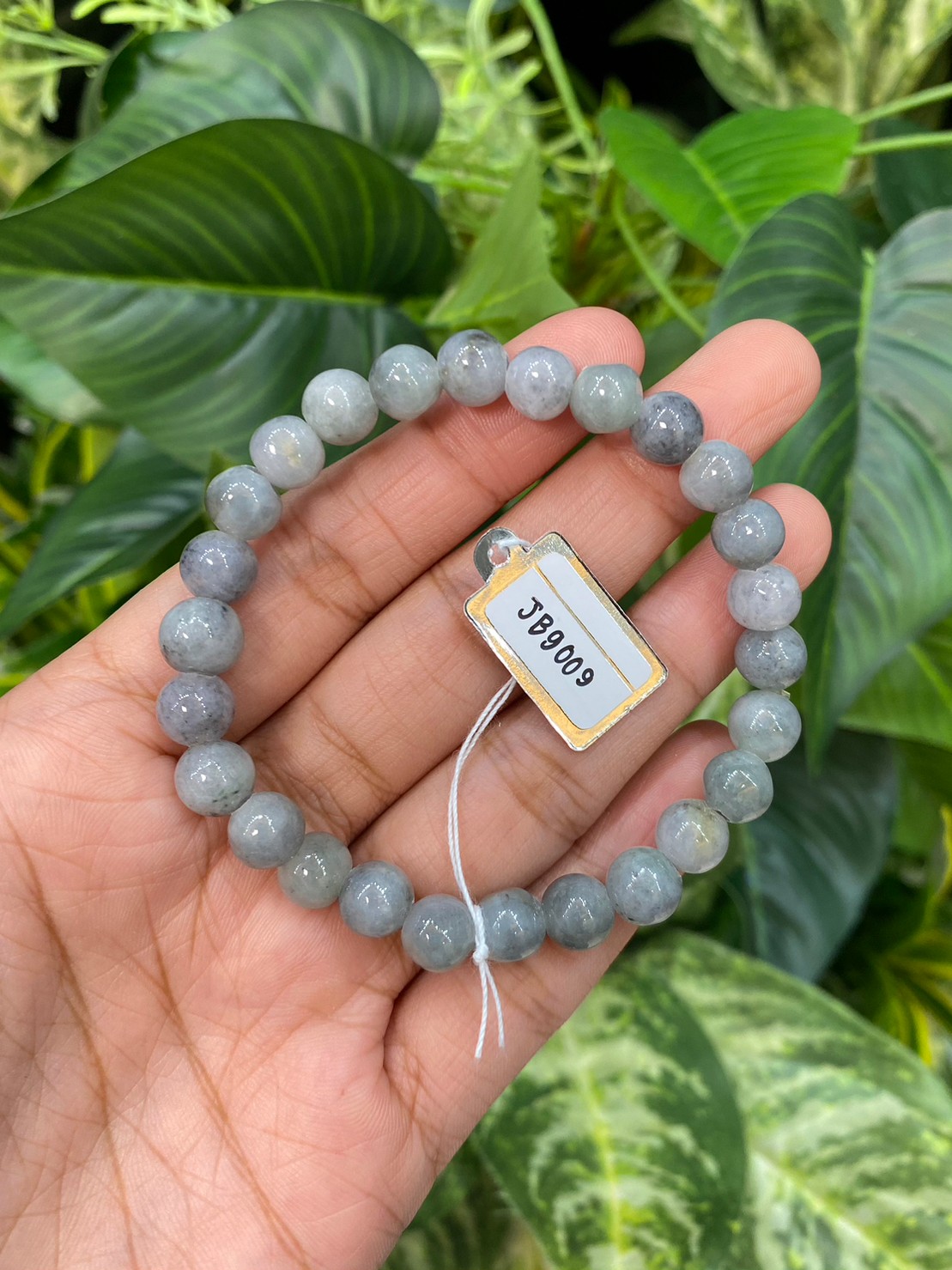 JB9009 หยก พม่า แท้ Jade กำไล ประคำหยก (Jadeite Beads Bracelet) พม่า (Myanmar)