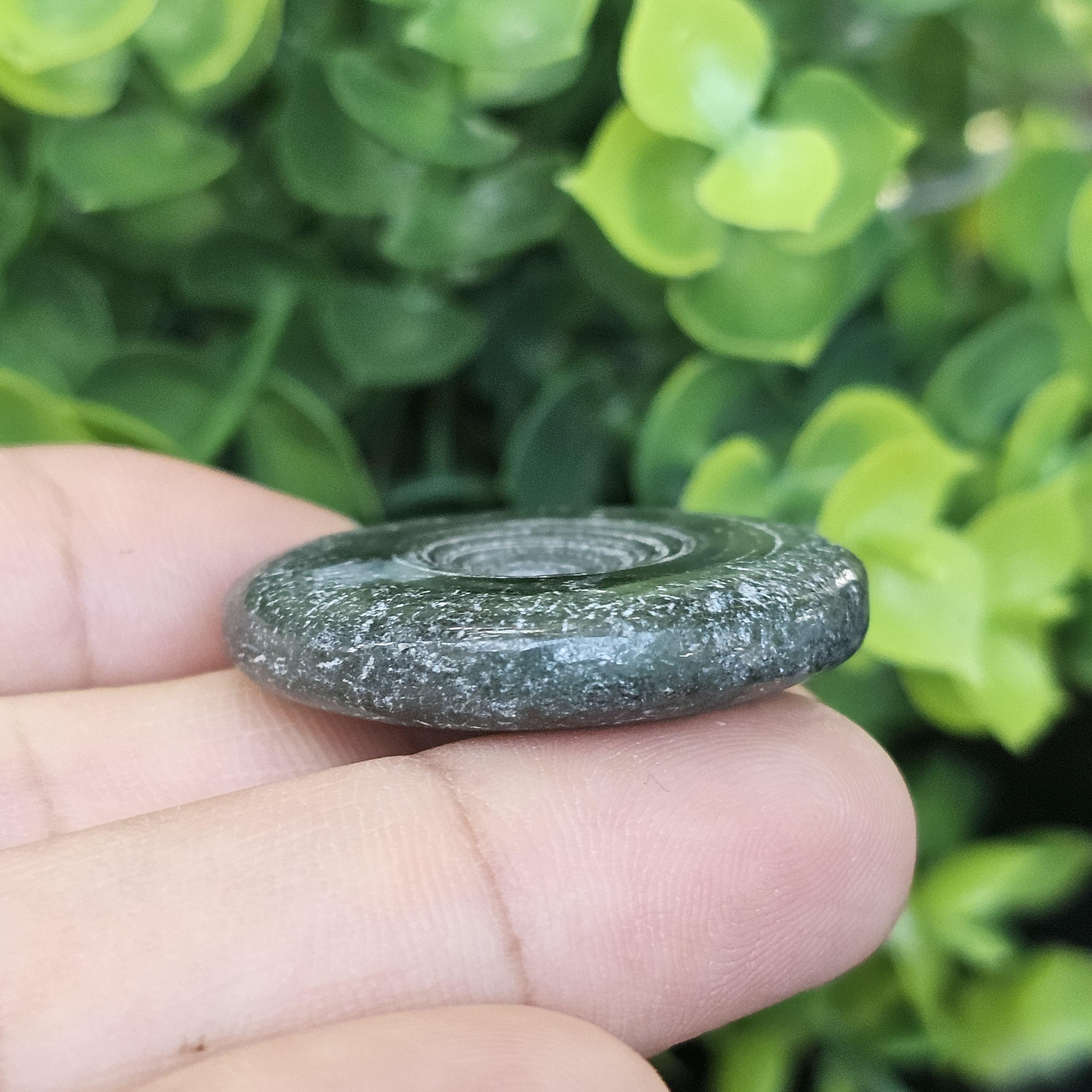 หยก พม่า แท้ Jade จี้โดนัทหยก (Bi-dise jadeite) พม่า (Myanmar) 62.44 กะรัต (Cts.)