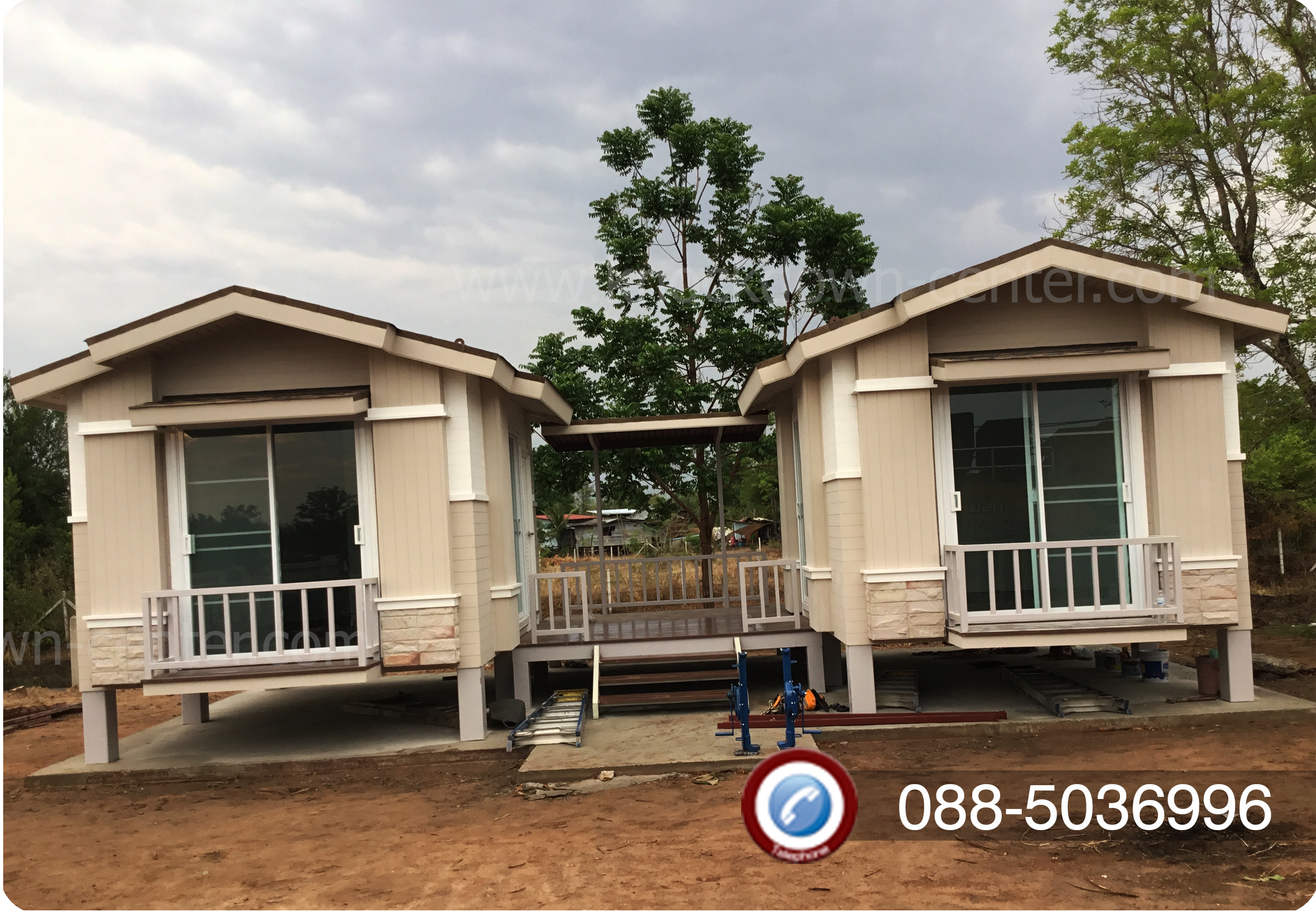 บ้านน็อคดาวน์ บ้านสำเร็จรูป Modern Classic Twin 0010