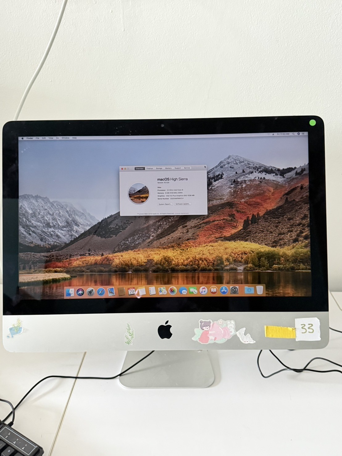 Apple iMac 2017 21.5" (i5-7360U/8GB/HDD 1TB/VGA lris Plus 640 1.5GB
