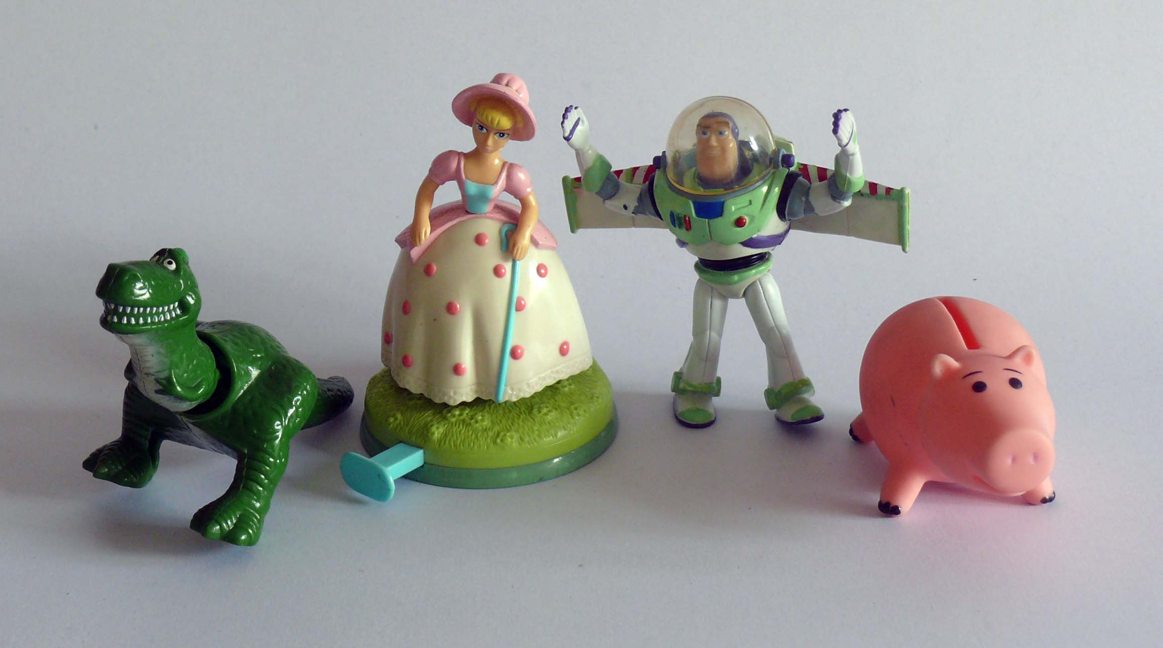 ของสะสมงานเก่า ทอย สตอรี่ เซ็ท 4 ตัว Toys Story Set:โบ ปีป,แฮมม์ ,เร็กซ์,บัซ ไลท์เยียร์