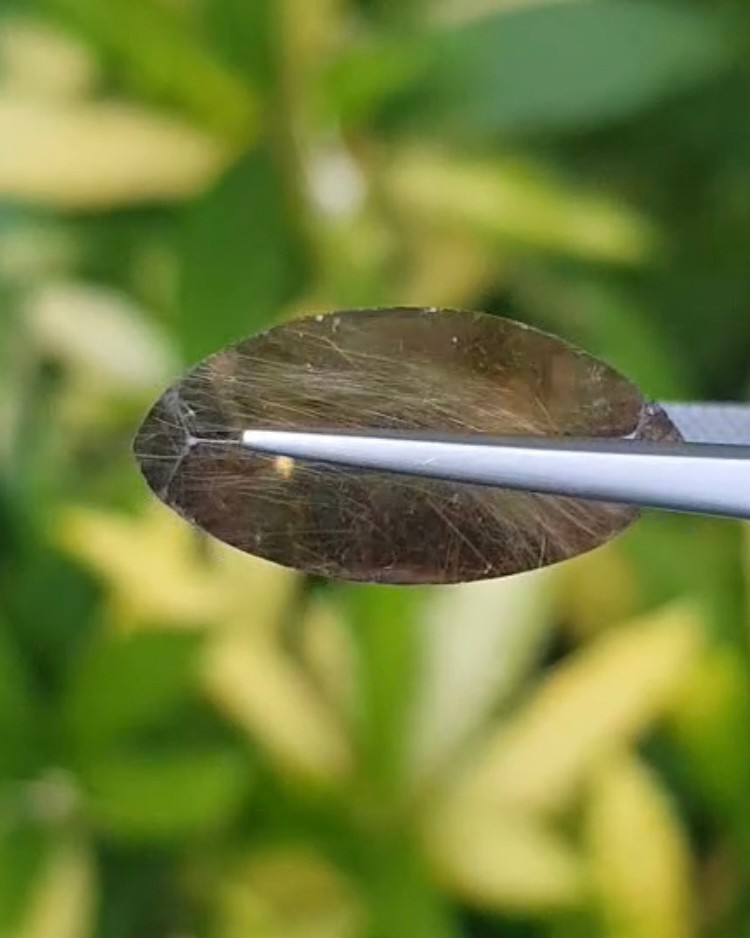 ไหมทอง ควอตซ์ Golden Rutilated Quartz 57.70 กะรัต Cts.พลอยแท้ อัญมณีมงคลประจําวันเกิด เครื่องประดับพลอย