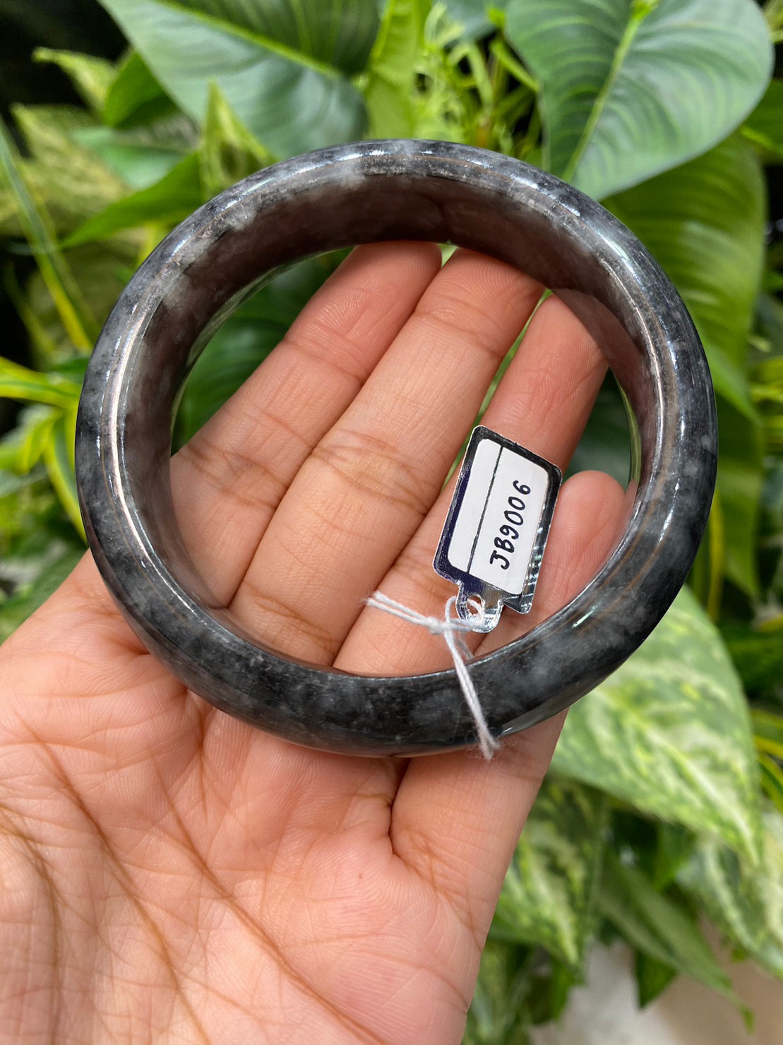 JB9006 หยก พม่า แท้ Jade กำไลหยก 57.9 มม. (Jadeite bracelet) พม่า (Myanmar)