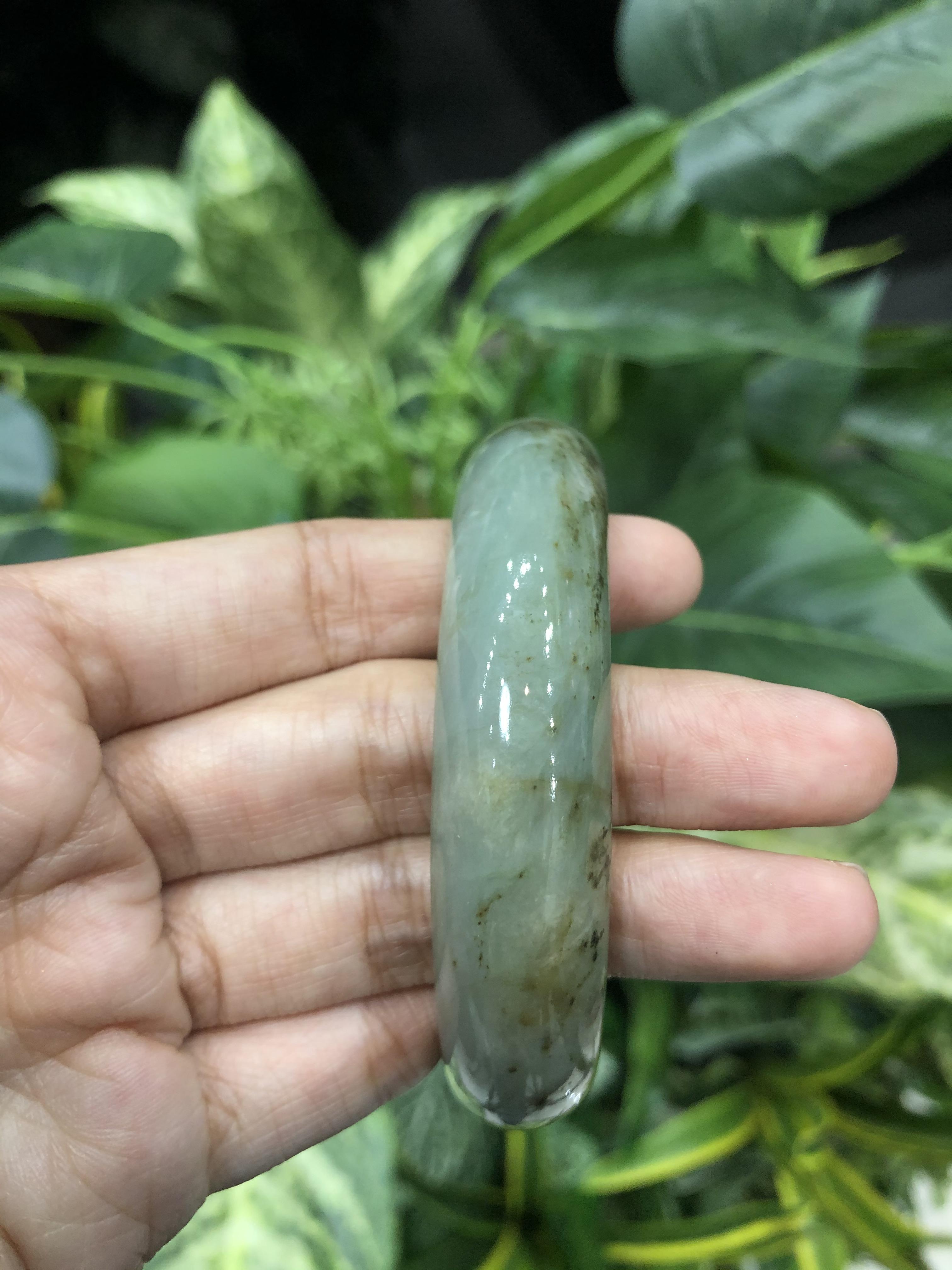 J05C0113 หยก พม่า แท้ Jade กำไลหยก 58 มม (Jade bracelet) พม่า (Myanmar)