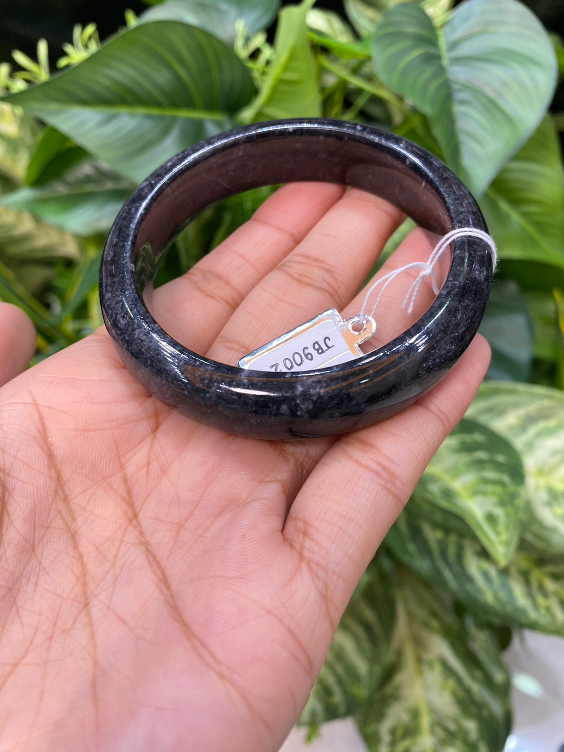 JB9002 หยก พม่า แท้ Jade กำไลหยก 54.5 มม. (Jadeite bracelet) พม่า (Myanmar)