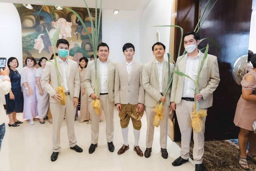 เช่า ชุดสูทชาย สูทเพื่อนเจ้าบ่าว สีครีม เบจ Beige Brown (ไม่มีกั๊ก)