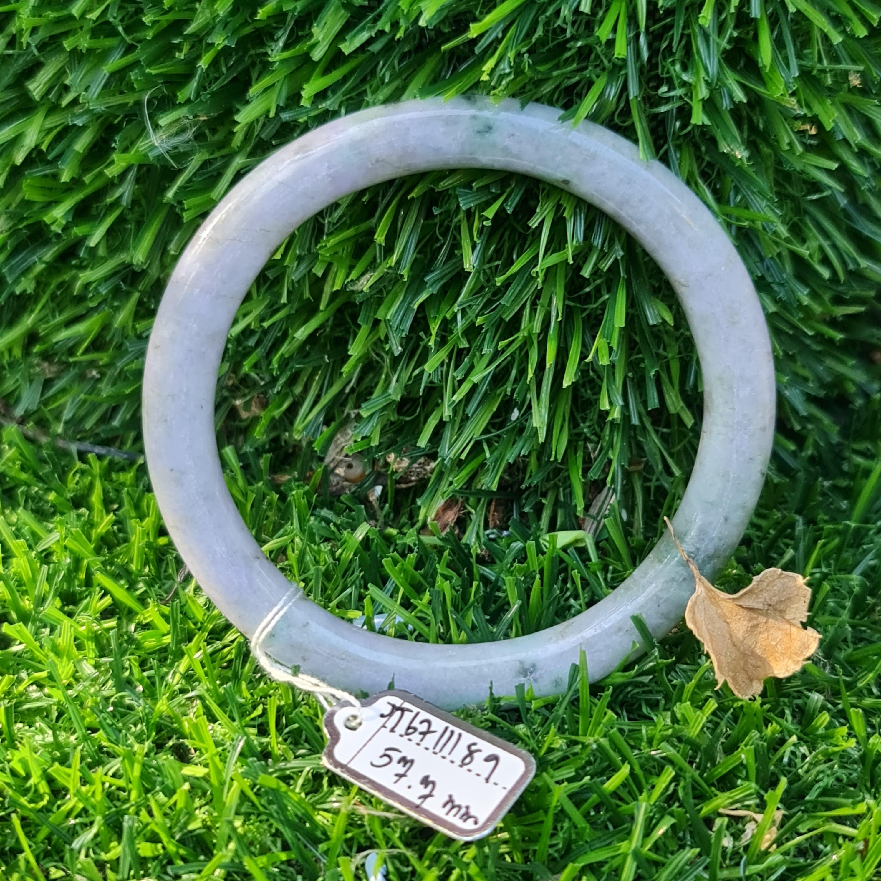 JB6711189 หยก พม่า แท้ Jade กำไลหยก 57.7 มม. (Jadeite bracelet) พม่า (Myanmar)