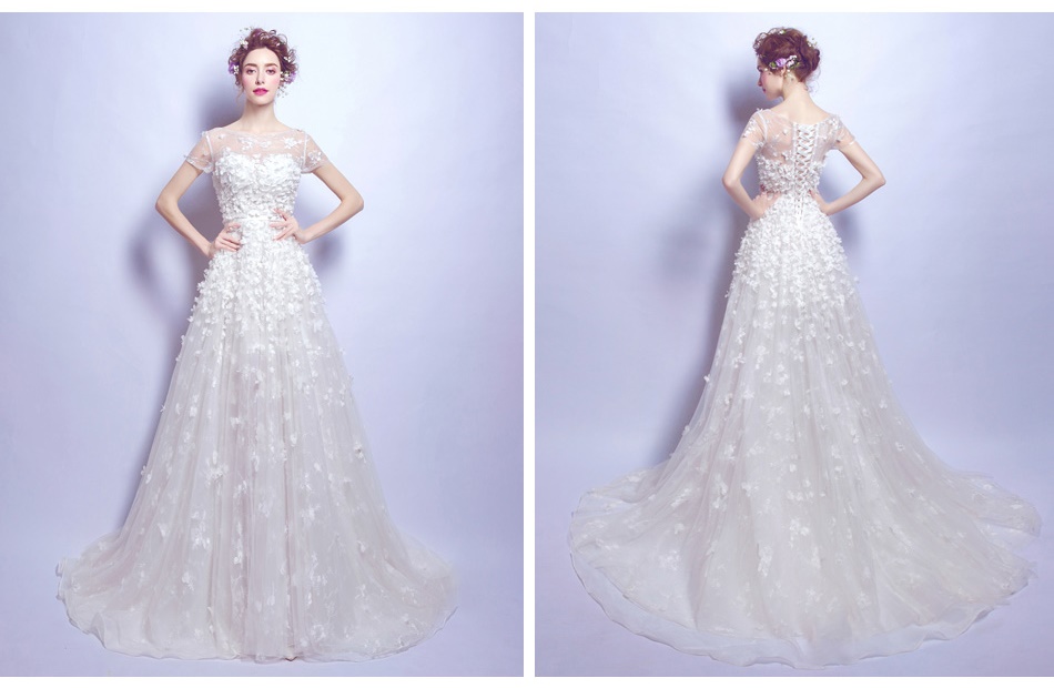 ชุดแต่งงาน แขนสั้น