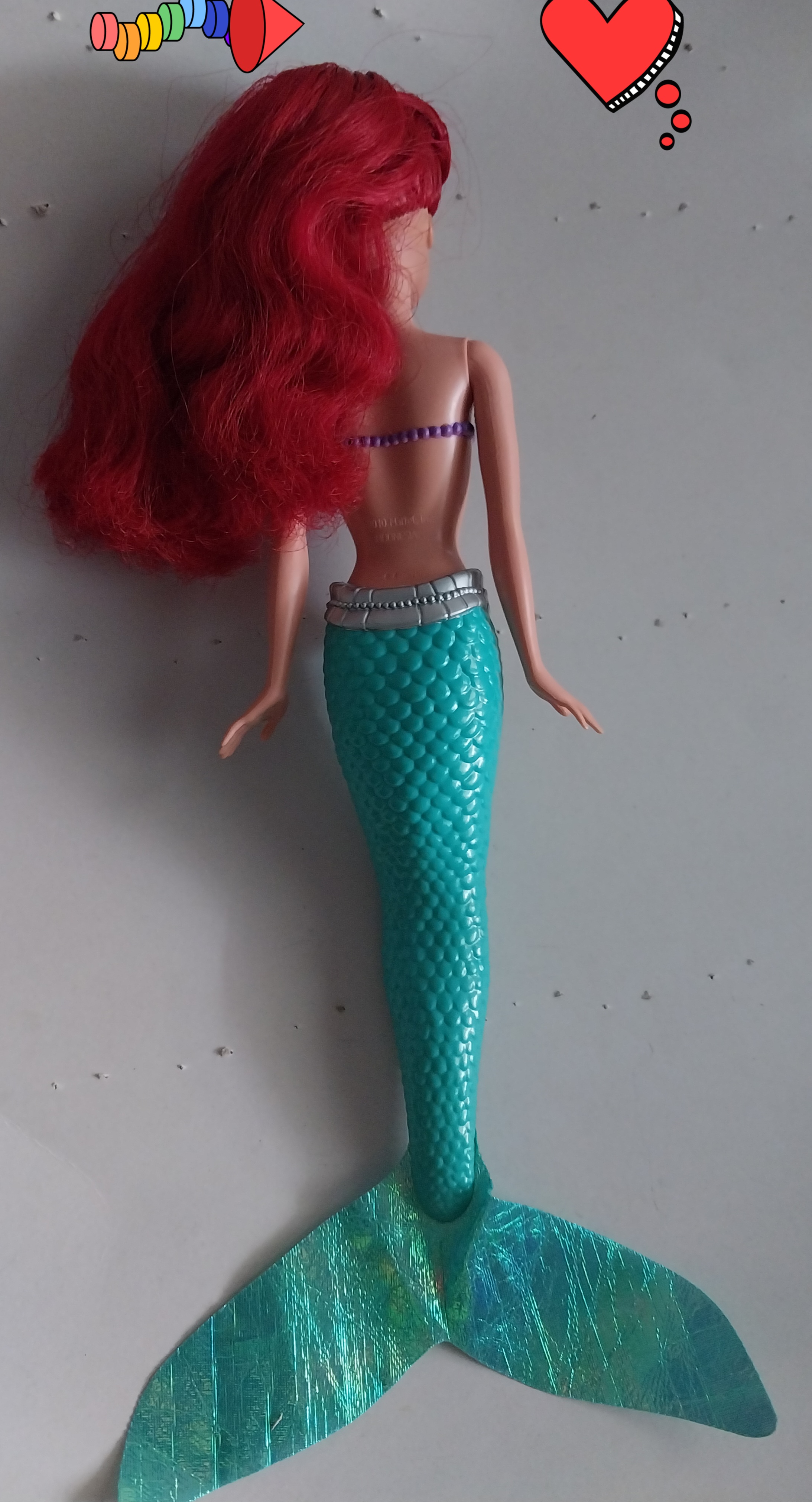 มือ2 สภาพสะวม เจ้าหญิงเงือกน้อย แอเรี่ยล Ariel the little mermaid เจ้าหญิงดิสนีย์ ของมีตามภาพ Mattel2010