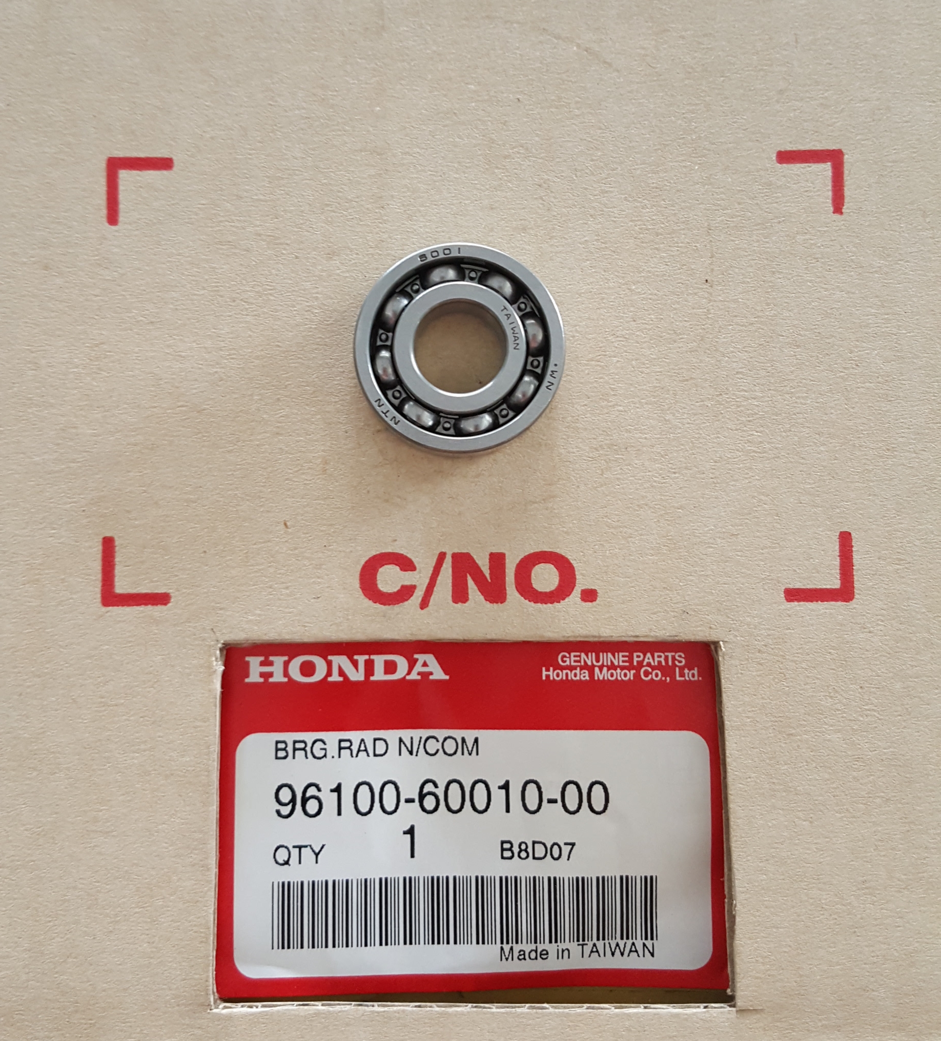 ลูกปืนเพลาขับเกียร์ด้านซ้าย(#6001) ดรีม100/C100N,P/เวฟ100-125/ดรีม125/MSX125